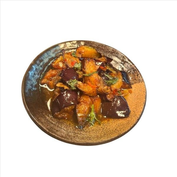 Fried Aubergine & Thai Basil from Lah Koh Salisbury