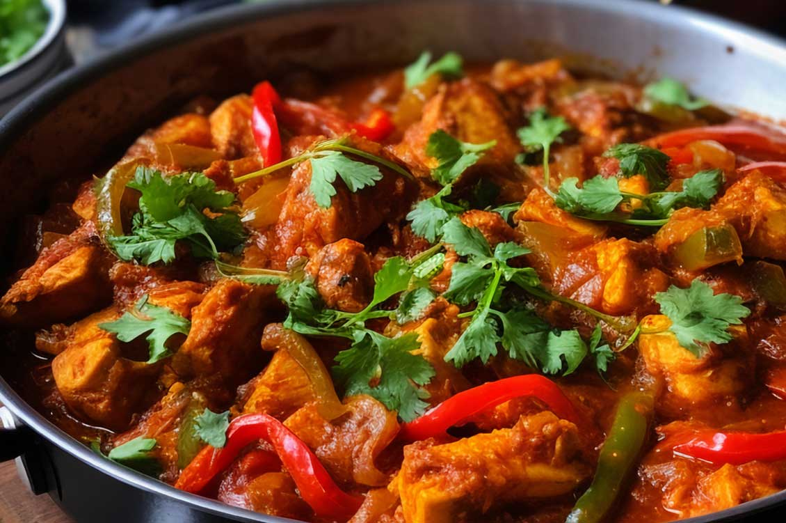 Chicken Jalfrezi (hot) from Shah Jahan Salisbury