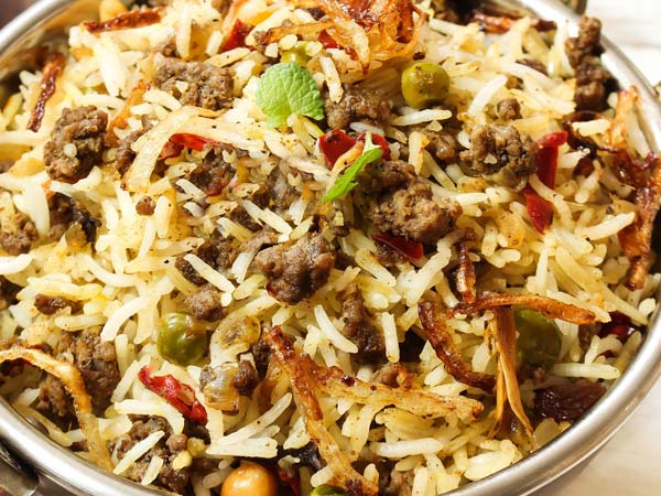 Keema Rice from Shah Jahan Salisbury