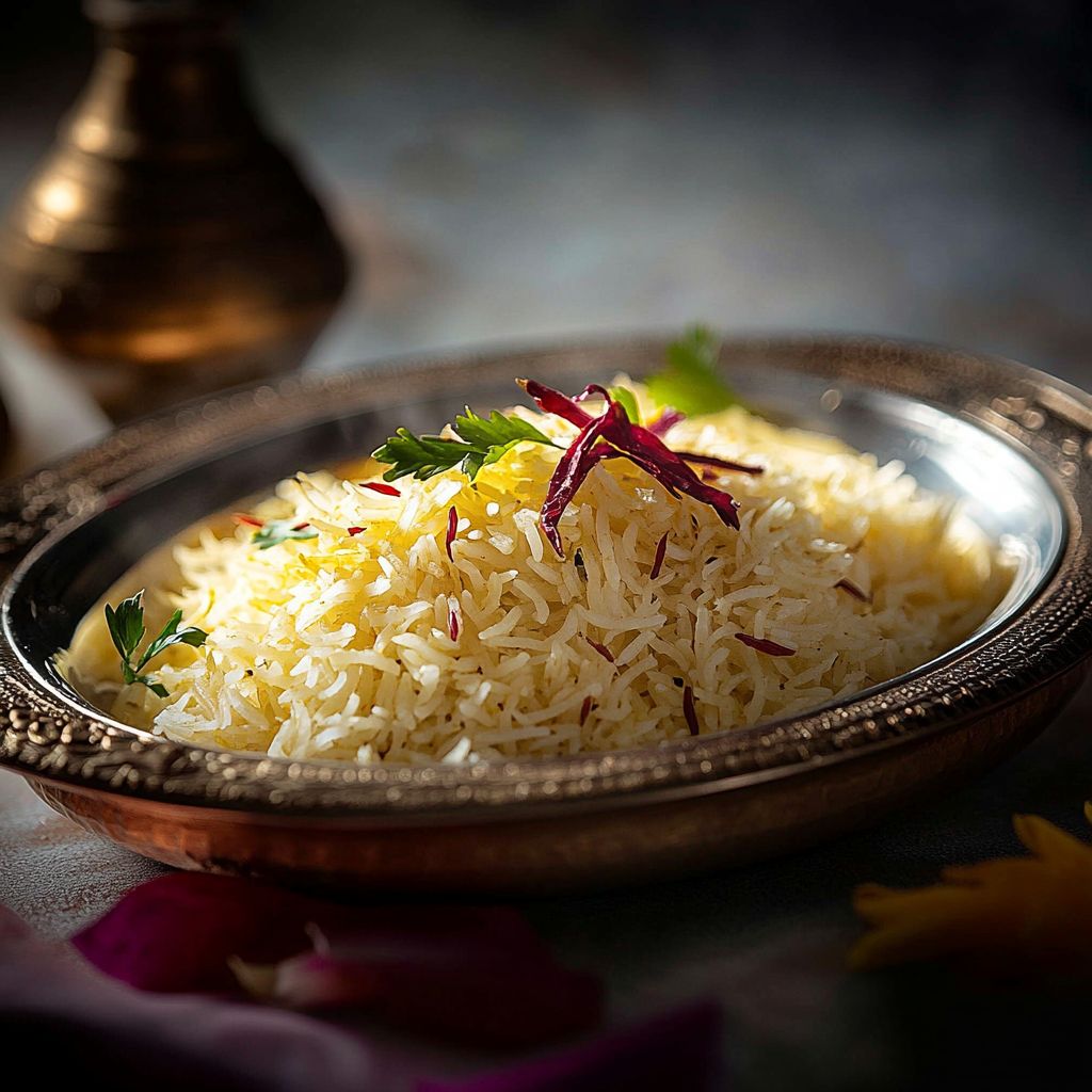 steamed basmati rice