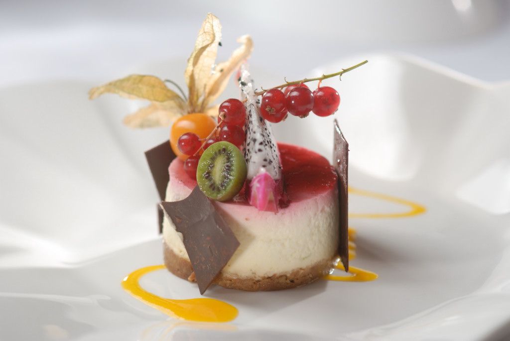 home made rose and lime cheese cake