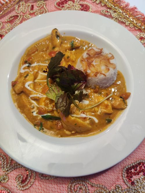 North Bengal style chicken curry. served with steamed basmati rice.