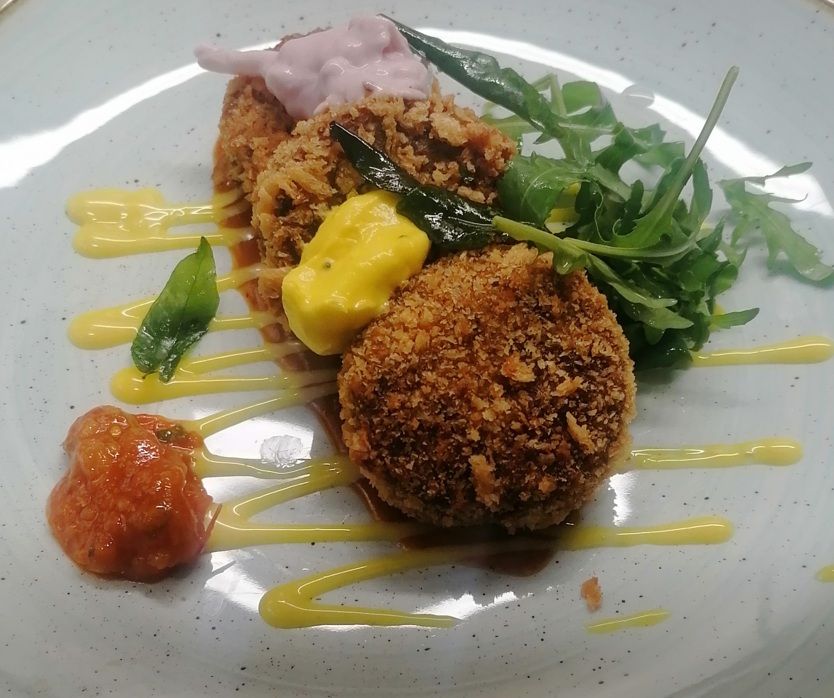 shami kebab of slow cooked lamb shoulder
