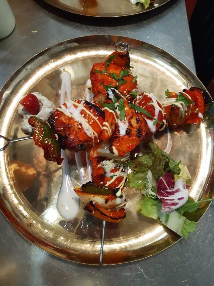 honey and orange glazed multani chicken shashlik