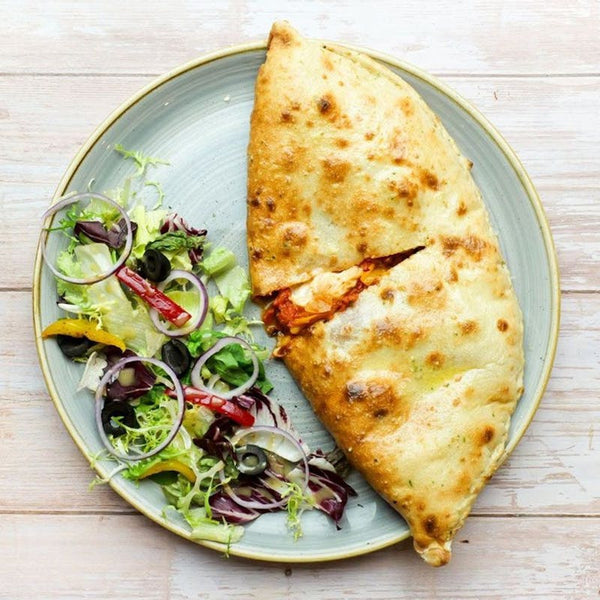 Chicken & chorizo calzone from Wildwood Salisbury