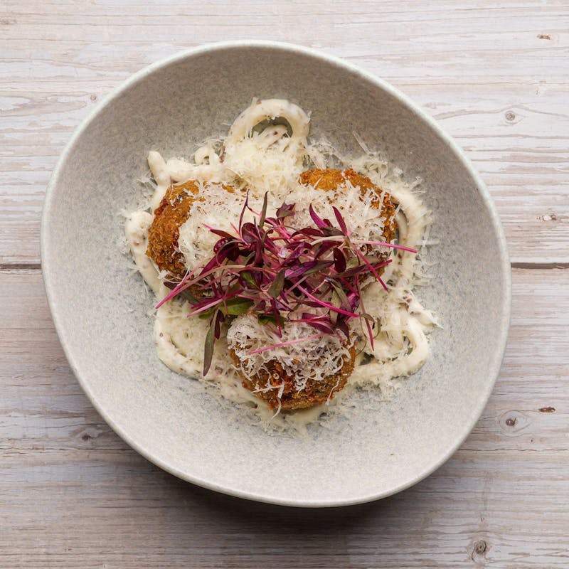 Truffle mushroom arancini from Wildwood Salisbury