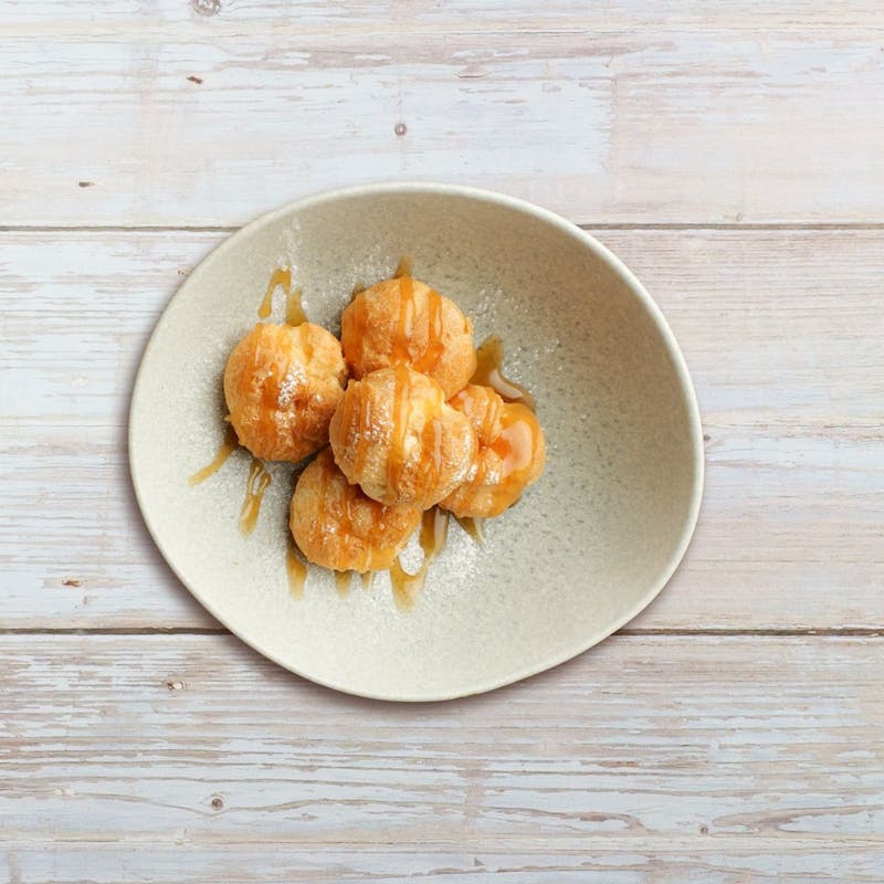 Salted caramel profiteroles - single from Wildwood Salisbury