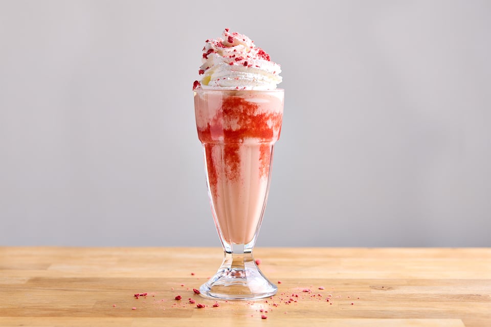 Strawberry Ripple Shake from Boston Tea Party Salisbury