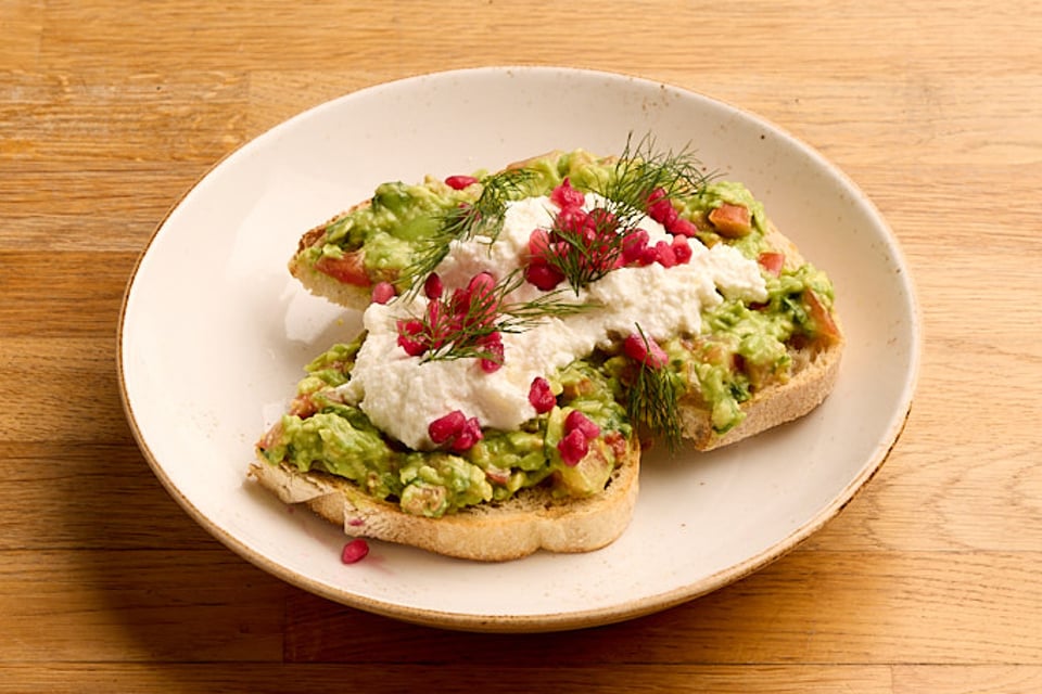 Avocado & Ricotta on Toast from Boston Tea Party Salisbury