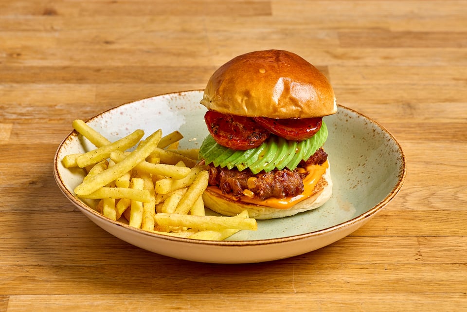 Vegan Aussie Burger from Boston Tea Party Salisbury