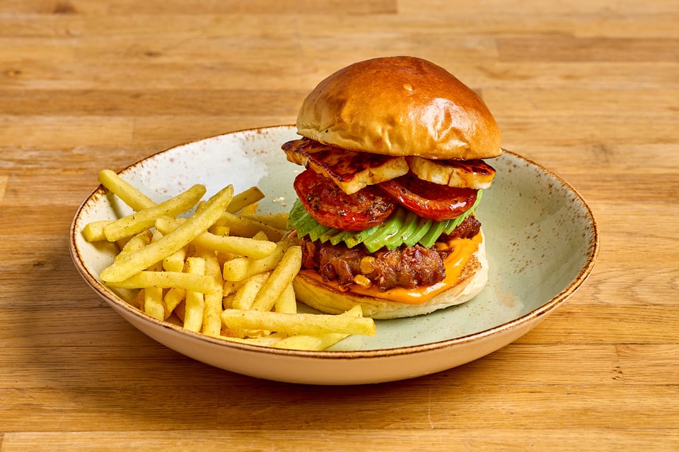 The Aussie Veg Burger from Boston Tea Party Salisbury