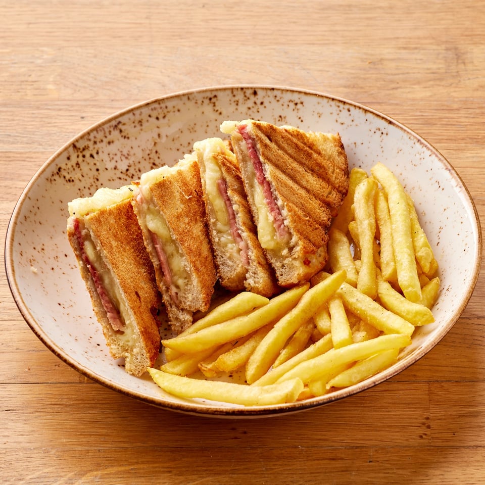 Kids Cheese & Ham Toastie with Fries or Veg Sticks from Boston Tea Party Salisbury