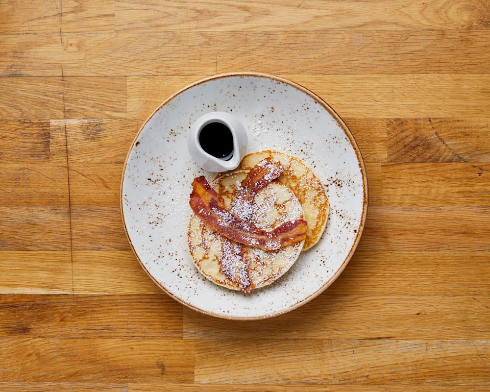 Kids Pancakes with Bacon & Maple Syrup from Boston Tea Party Salisbury